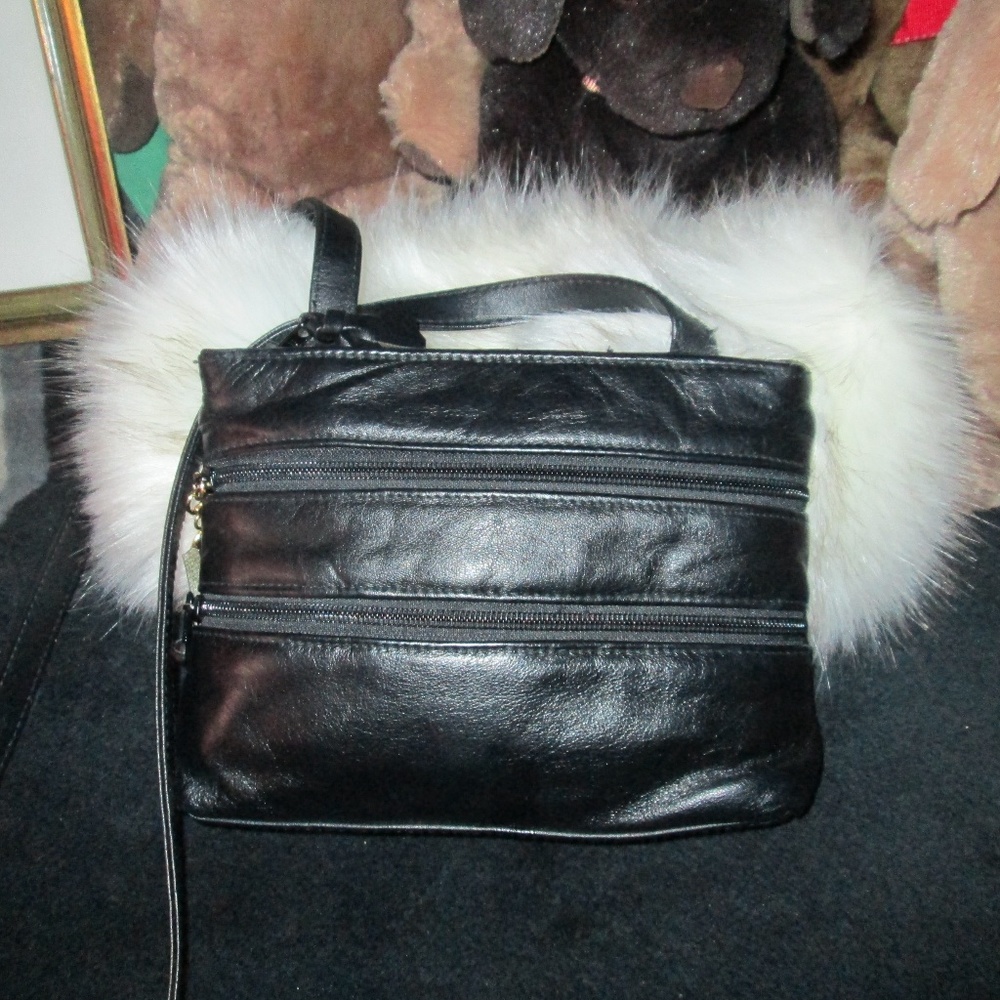 Vintage. Leather Handbag Crossbody Bag